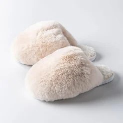 Harman Park City 'Super Plush' Memory Foam Slippers Women (Natural)