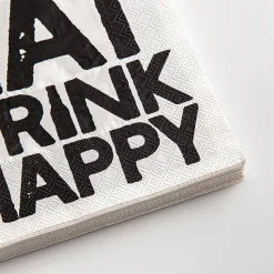 Harman 3-Ply 'Eat Drink Happy' Paper Napkin - 20pc