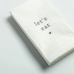 Harman 3-Ply 'Let'S Eat' Printed Guest Paper Napkin - 16pc