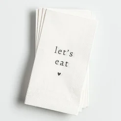 Harman 3-Ply 'Let'S Eat' Printed Guest Paper Napkin - 16pc