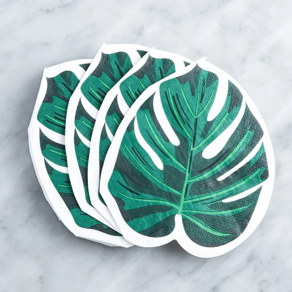 Harman 3-Ply 'Palm' Shaped Paper Napkin (Green)