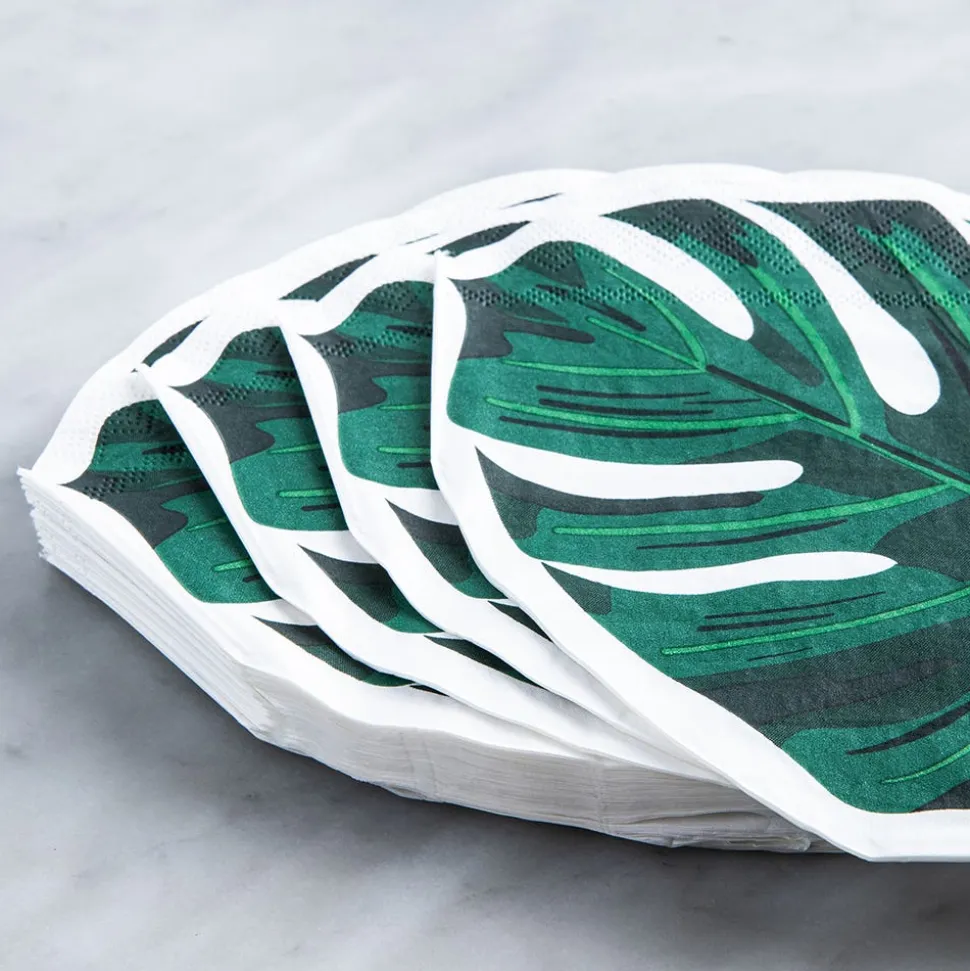 Harman 3-Ply 'Palm' Shaped Paper Napkin (Green)