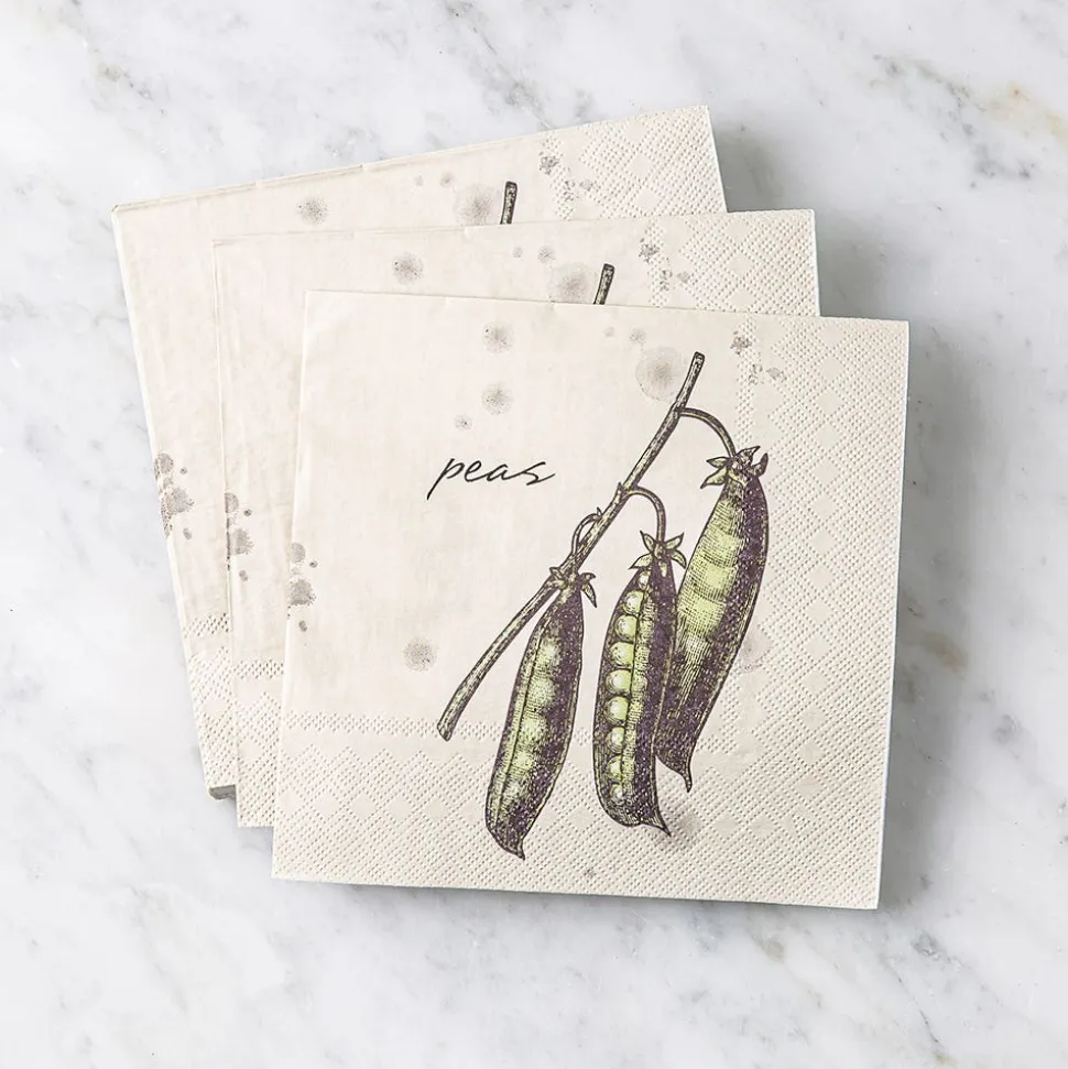 Harman 3-Ply 'Peas' Paper Napkin - 20pc (Natural)