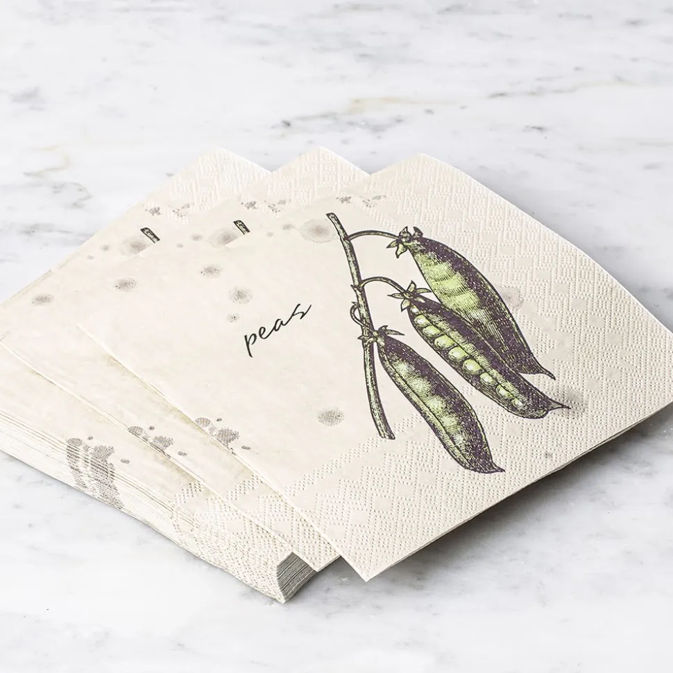 Harman 3-Ply 'Peas' Paper Napkin - 20pc (Natural)