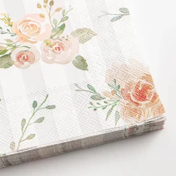 Harman 3-Ply 'Soft Stripe Floral' Paper Napkin - 20pc