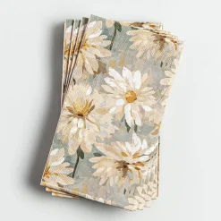 Harman 3-Ply 'Watercolour Daisy' Printed Guest Paper Napkin - 16pc