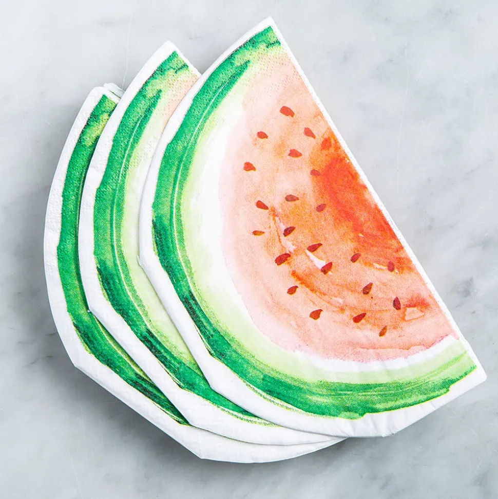 Harman 3-Ply 'Watermelon' Paper Napkin Shaped (Pink)