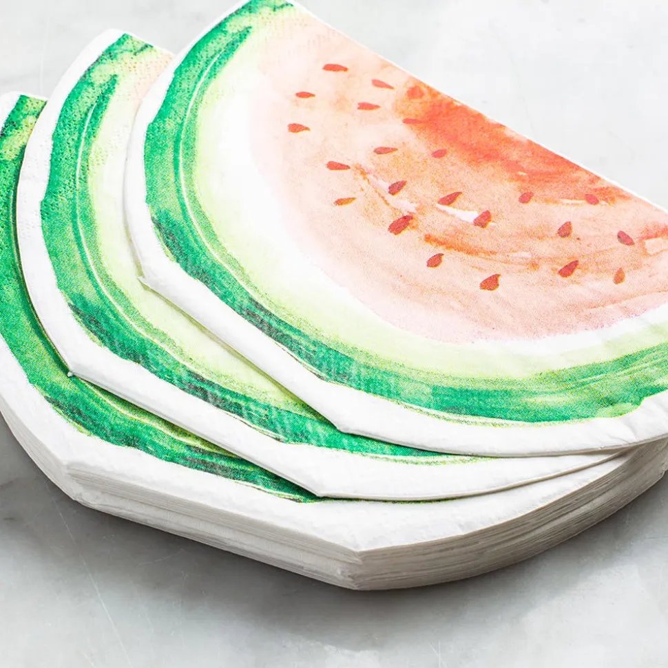 Harman 3-Ply 'Watermelon' Paper Napkin Shaped (Pink)