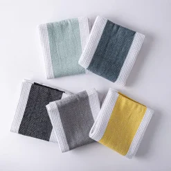 Harman Premium Quality 'Blocks' Kitchen Towel - Set of 3 (Light Green)