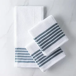 Harman Premium Quality 'Horizontal' Kitchen Towel - S/3 (Blue)