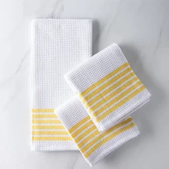 Harman Premium Quality 'Horizontal' Kitchen Towel - S/3 (Yellow)
