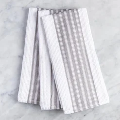 Harman Premium Quality 'Vertical' Kitchen Towel - Set of 3 (Grey)