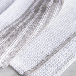 Harman Premium Quality 'Vertical' Kitchen Towel - Set of 3 (Grey)