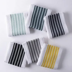 Harman Premium Quality 'Vertical' Kitchen Towel - Set of 3 (Grey)