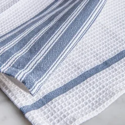 Harman Premium Quality 'Vertical' Kitchen Towel - Set of 3 (Navy)