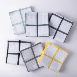 Harman Premium Quality 'Window Pane' Kitchen Towel - S/3 (Yellow)