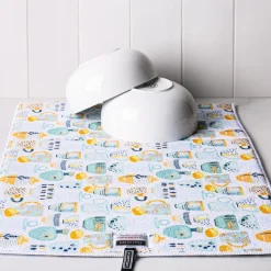 Harman Printed 'Decorative Tableware' Microfibre Dish Drying Mat
