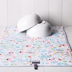 Harman Printed 'Floral Blossom' Microfibre Dish Drying Mat