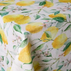 Harman Printed 'Fresh Lemon' Linen Tablecloth (60x90
