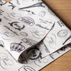 Harman Printed 'Paris Passport' Linen Table Runner (Natural)