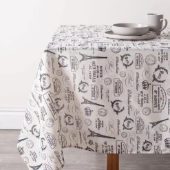 Harman Printed 'Paris Passport' Linen Tablecloth (60x90")