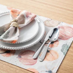 Harman Printed 'Pumpkin' Linen Placemat (Natural)