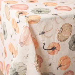 Harman Printed 'Pumpkin' Linen 60