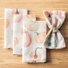Harman Printed 'Pumpkin' Linen Napkin - Set of 4 (Natural)