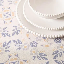 Harman Printed 'Spring Tile' Linen Tablecloth 70