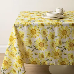 Harman Printed 'Watercolour Sunflower' Linen Tablecloth 60x90"
