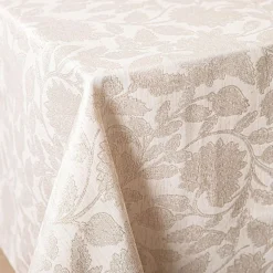 Harman Printed 'Winter Jacquard' Linen 60" x 144" Tablecloth (Natural)
