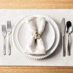 Harman Printed 'Winter Jacquard' Linen Napkin (Natural)