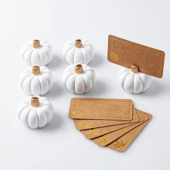 Harman Pumpkin Place Card Holder - Set of 6 (White)