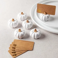 Harman Pumpkin Place Card Holder - Set of 6 (White)