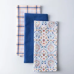Harman 'Summer Tile' Cotton Kitchen Towel - Set of 3