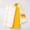 Harman 'Sunflower' Cotton Kitchen Towel - Set of 3 (Yellow)