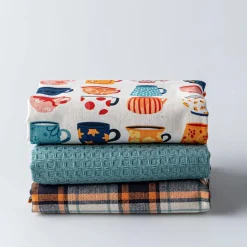 Harman 'Tea Cups' Cotton Kitchen Towel - Set of 3