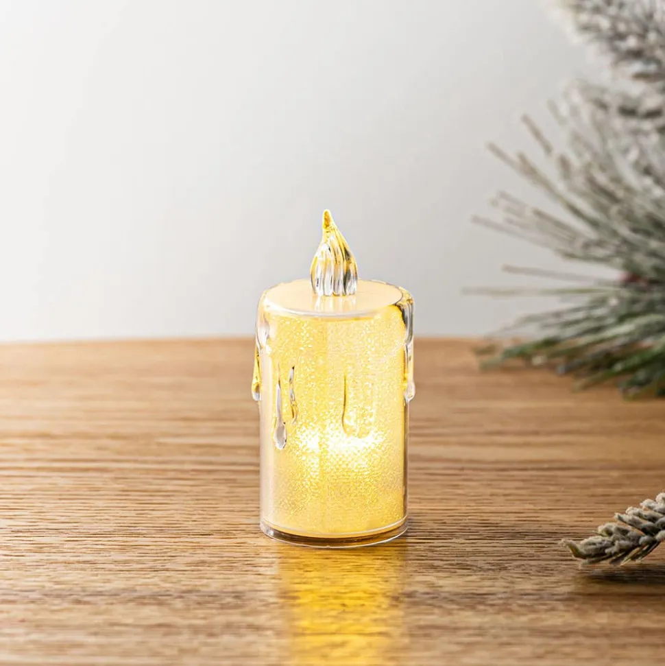 Harman Teardrop Transparent LED Candle Medium (Warm White)