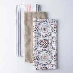 Harman 'Warm Tile' Cotton Kitchen Towel - Set of 3