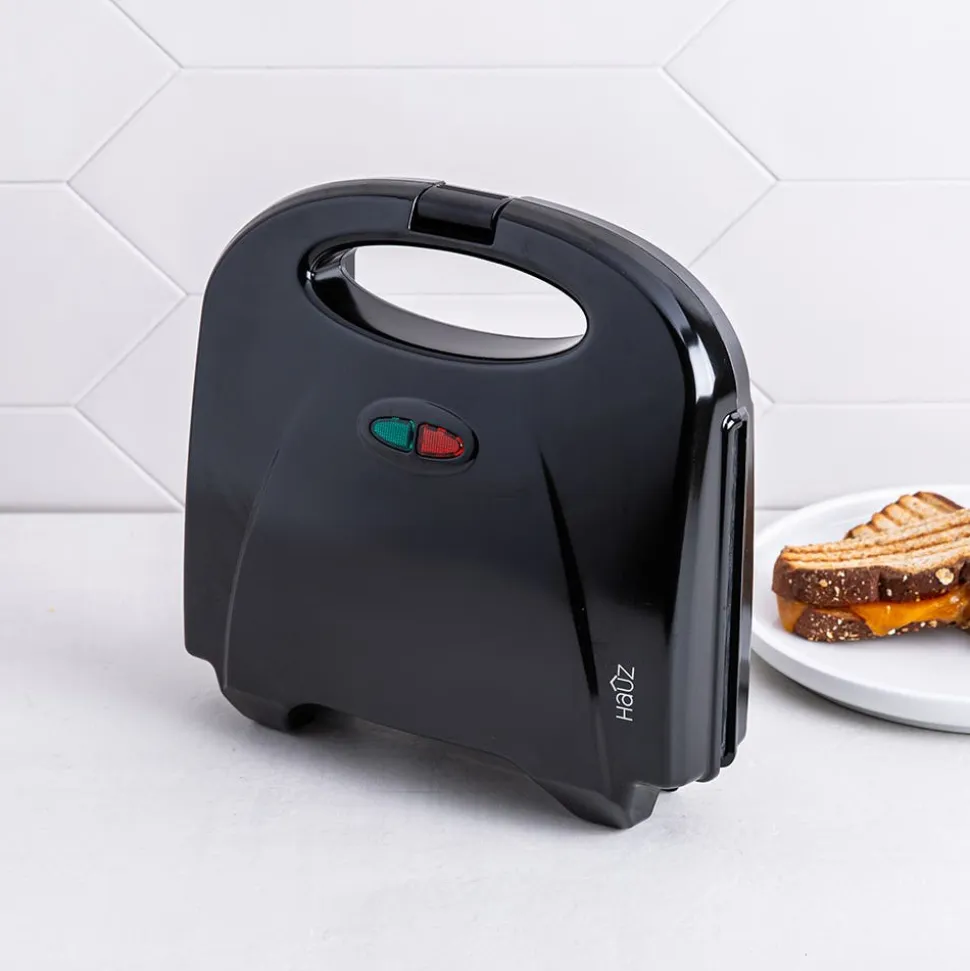 Hauz Living Non-Stick Panini Press-Grill (Black)