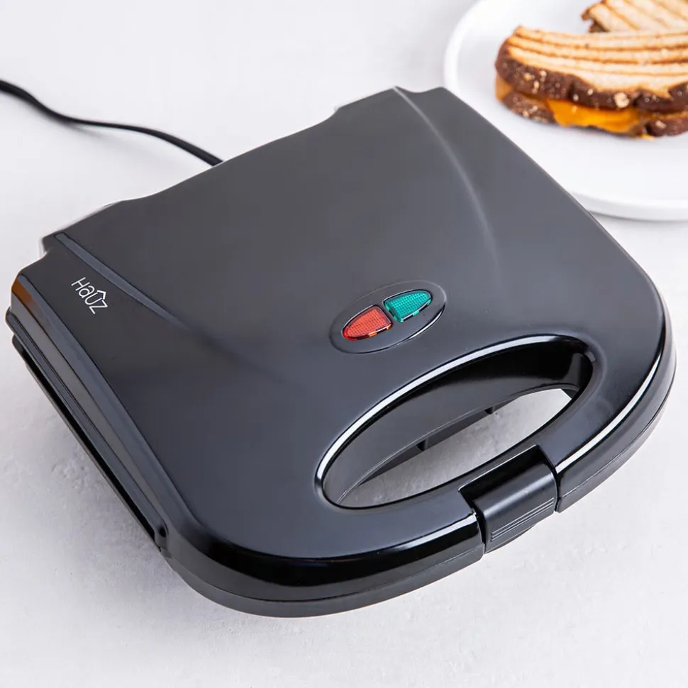 Hauz Living Non-Stick Panini Press-Grill (Black)