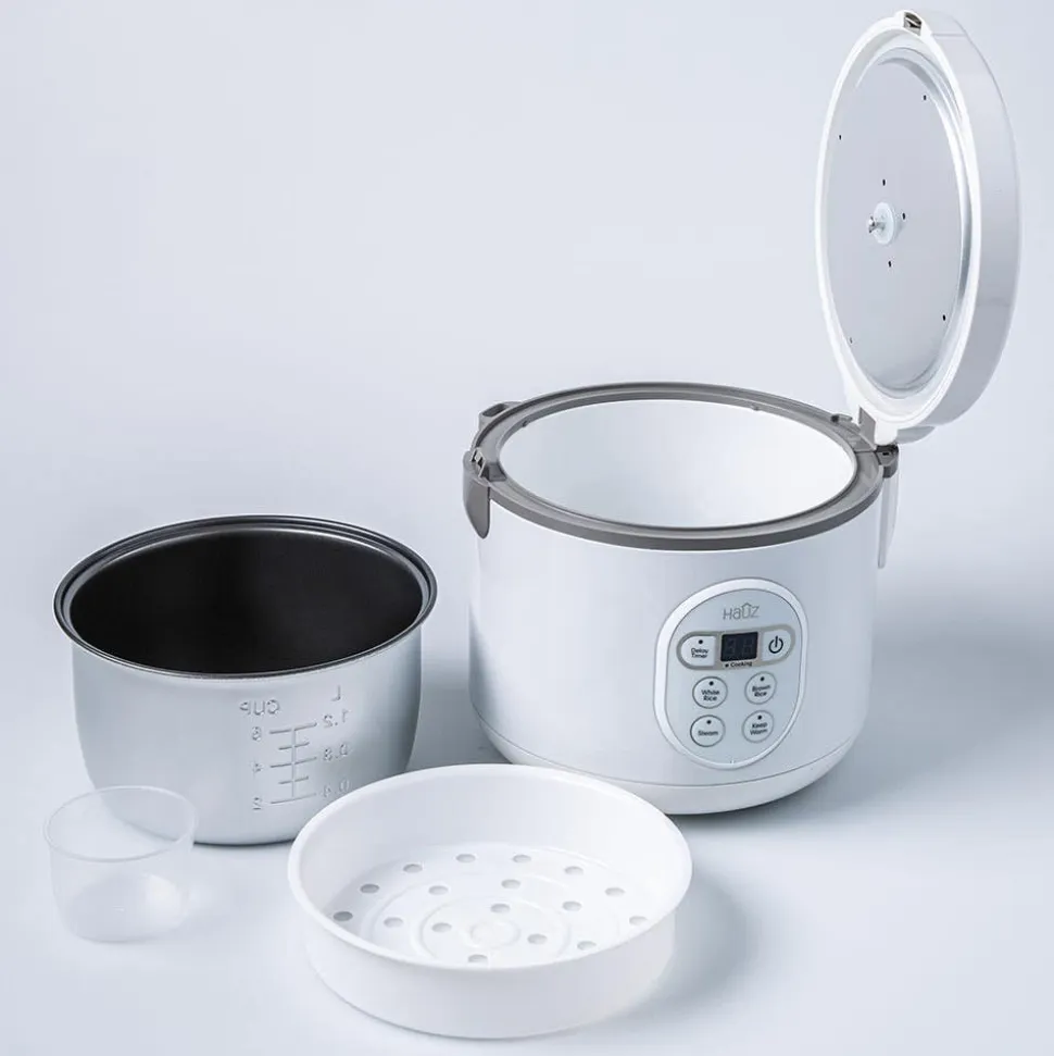 Hauz Steam Smart Rice Cooker and Steamer (White)