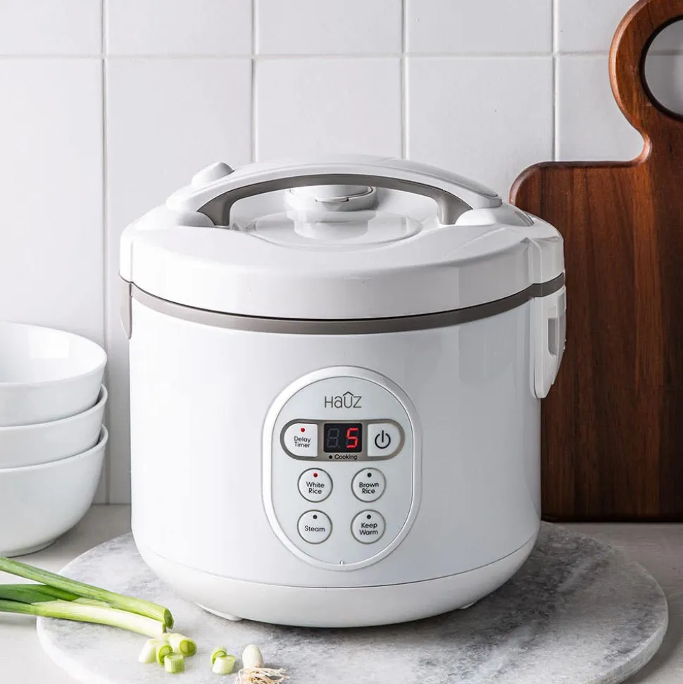 Hauz Steam Smart Rice Cooker and Steamer (White)