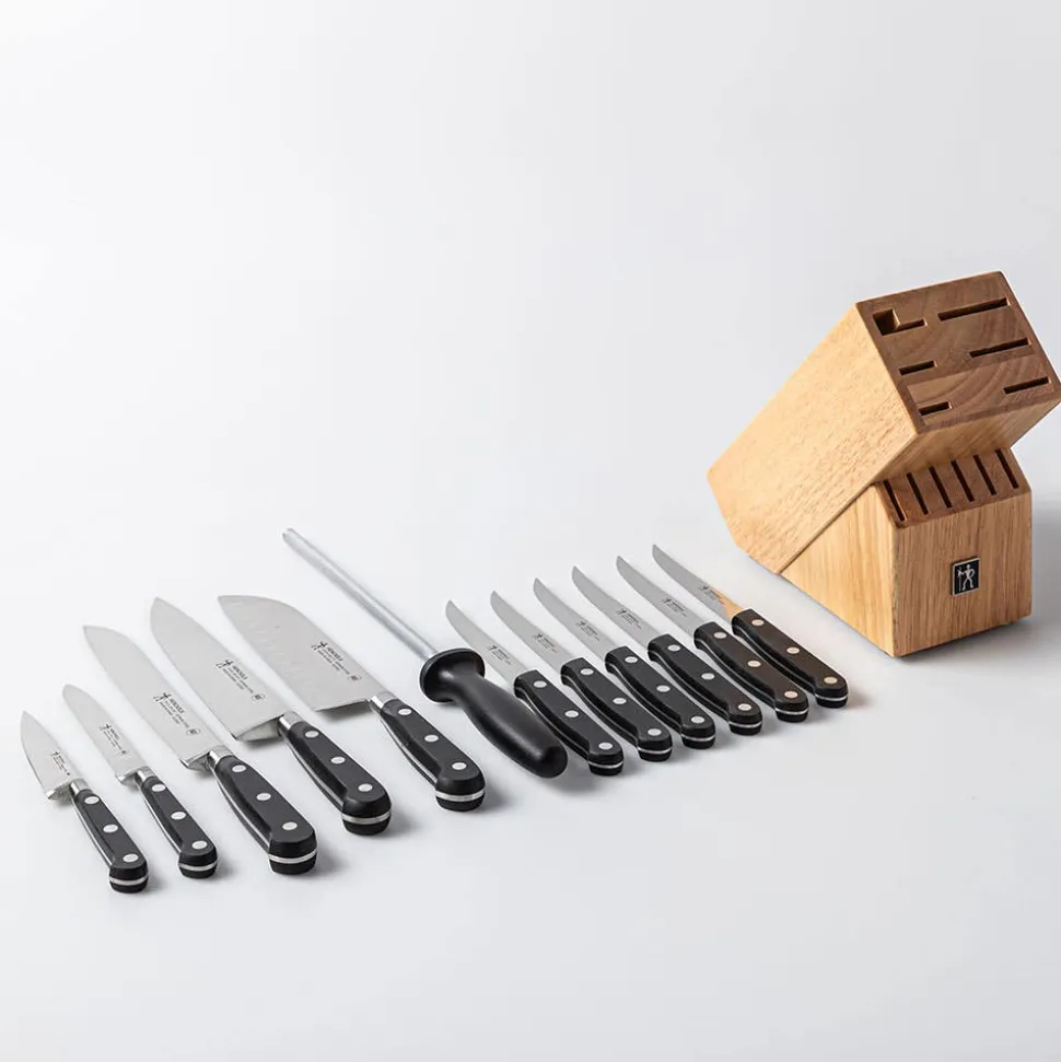 Henckels French Forged Wood Knife Block Combo - Set of 13 (Natural)
