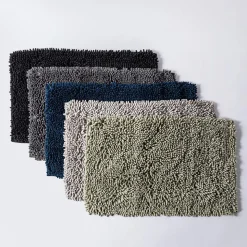 Heritage Home Chenille Noodle Polyester Bathmat 20"x32" (Light Grey)