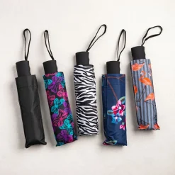 Home Essential Rain-Guard Auto-Folding Umbrella (Black)