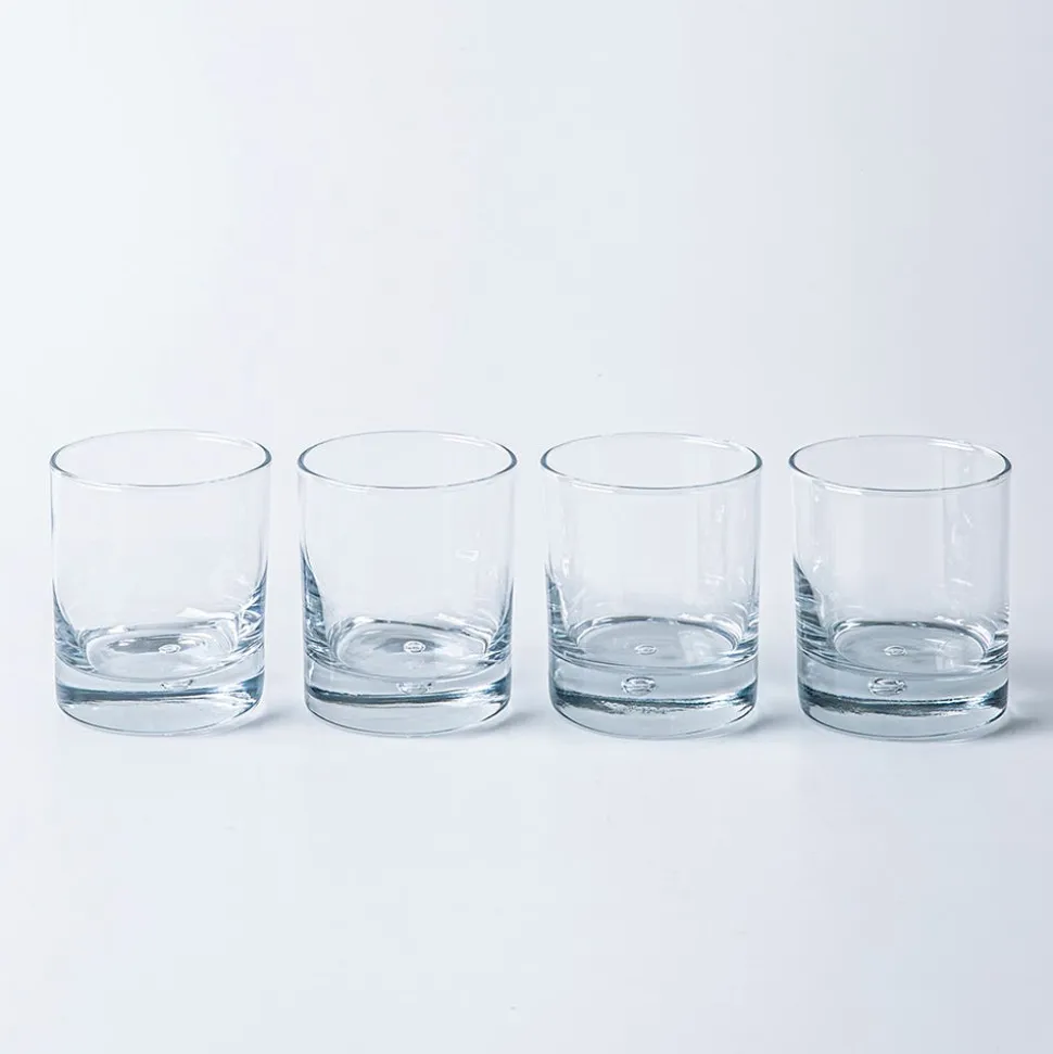Home Essentials Bubble Double Old Fashioned Glass - Set of 4