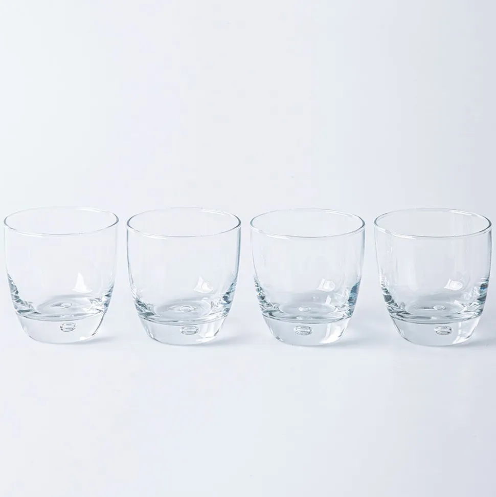 Home Essentials Red Series Glass Round DOF - Set of 4