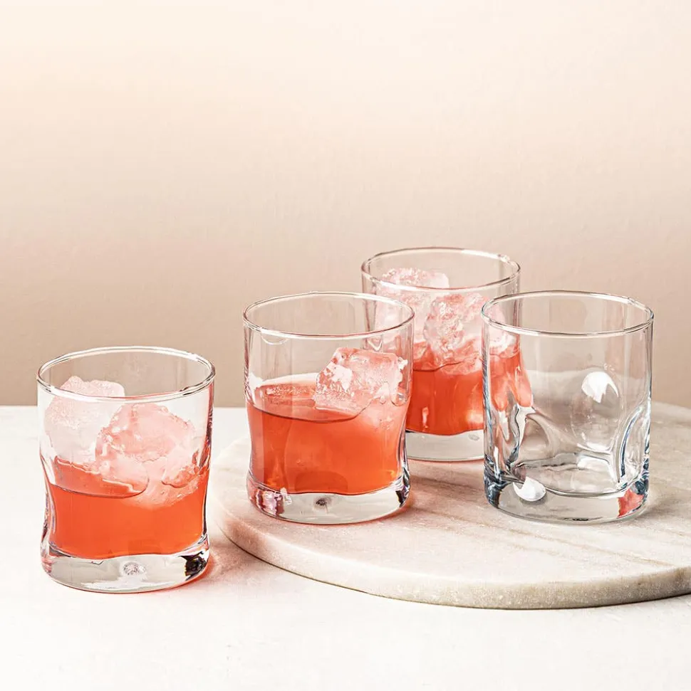 Home Essentials Red Series 'Pinch' 355ml Glass D.O.F. - Set of 4