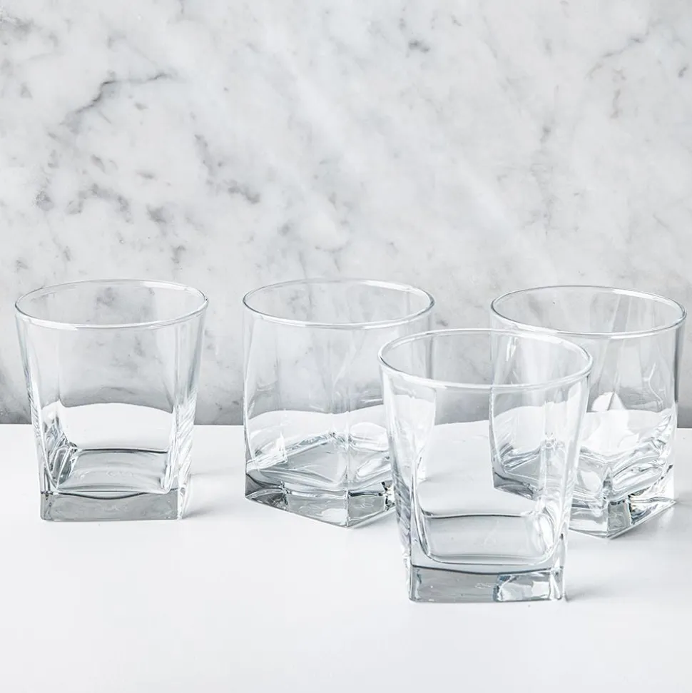 Home Essentials Square Double Old Fashioned Glass - Set of 4